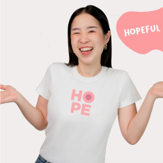 'Hopeful Tee' Pink Power Collection